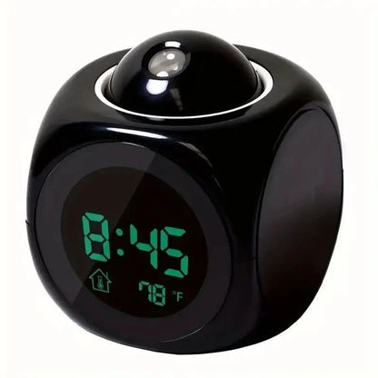 Ceiling Projection Alarm Clock with Temperature Display & Voice Talking - Snooze Digital Desk Clock