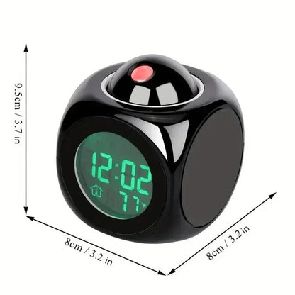 Ceiling Projection Alarm Clock with Temperature Display & Voice Talking - Snooze Digital Desk Clock