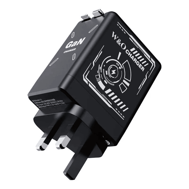 2 in 1 GaN 120W Fast Charger, Retractable Type-C & Lightning Cables for Fast, Efficient Power