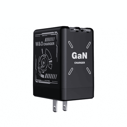 2 in 1 GaN 120W Fast Charger, Retractable Type-C & Lightning Cables for Fast, Efficient Power