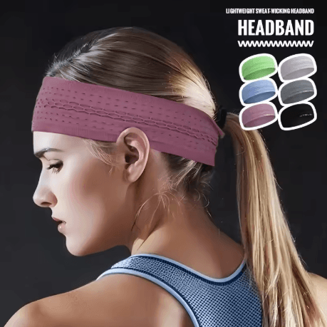 Unisex Non Slip Sports Headband Moisture Wicking Workout Sweatband for Running Cycling and Yoga