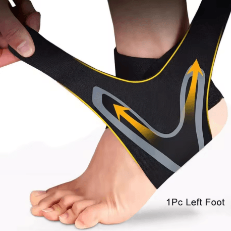 Ankle Brace Compression Sleeve Breathable Support Wrap for Running Football and Cycling text