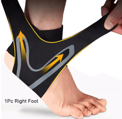 Ankle Brace Compression Sleeve Breathable Support Wrap for Running Football and Cycling text