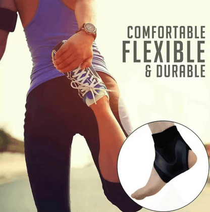 Ankle Brace Compression Sleeve Breathable Support Wrap for Running Football and Cycling text