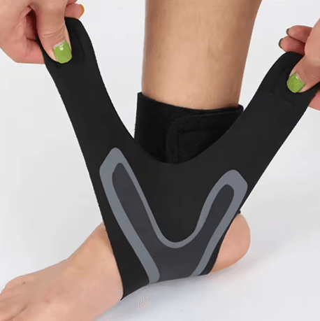 Ankle Brace Compression Sleeve Breathable Support Wrap for Running Football and Cycling text
