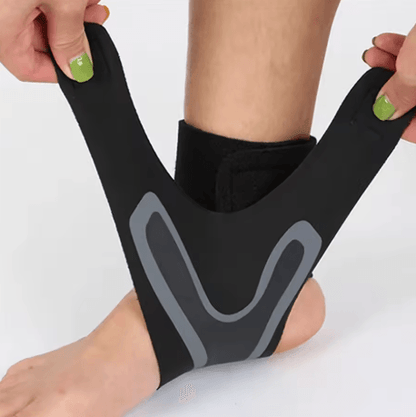 Ankle Brace Compression Sleeve Breathable Support Wrap for Running Football and Cycling text