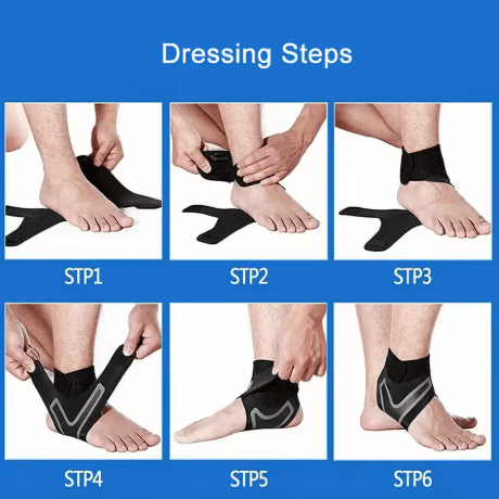 Ankle Brace Compression Sleeve Breathable Support Wrap for Running Football and Cycling text