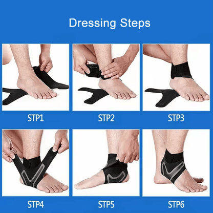 Ankle Brace Compression Sleeve Breathable Support Wrap for Running Football and Cycling text