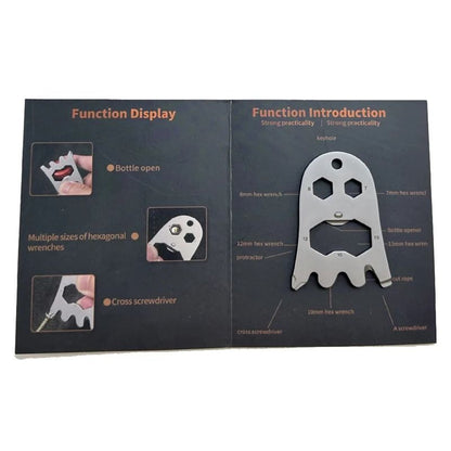 Ghost Shape Multi Tool Stainless Steel EDC Bottle Opener Pendant