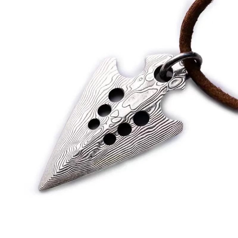 Adjustable Arrowhead Self Defense Necklace Outdoor Survival Pendant