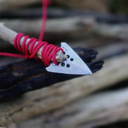 Adjustable Arrowhead Self Defense Necklace Outdoor Survival Pendant