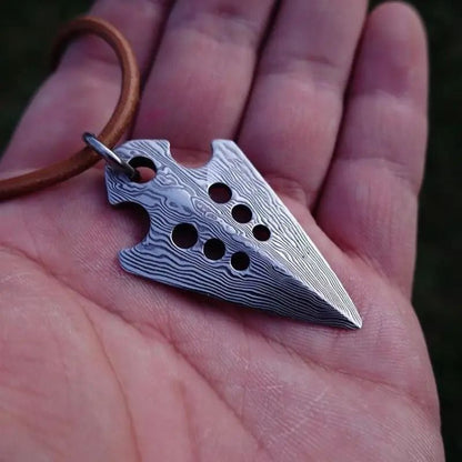 Adjustable Arrowhead Self Defense Necklace Outdoor Survival Pendant