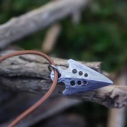 Adjustable Arrowhead Self Defense Necklace Outdoor Survival Pendant
