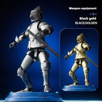 Paladin Knight 13-Joint Poseable Figure - 3D Printed Action Figure with Armor & Weapon Set