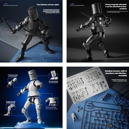 Paladin Knight 13-Joint Poseable Figure - 3D Printed Action Figure with Armor & Weapon Set