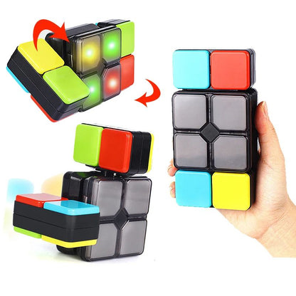 FlipSlide Smart Handheld Puzzle Game – electronic handheld game and light up fidget toy with 4 modes for fast reflex fun