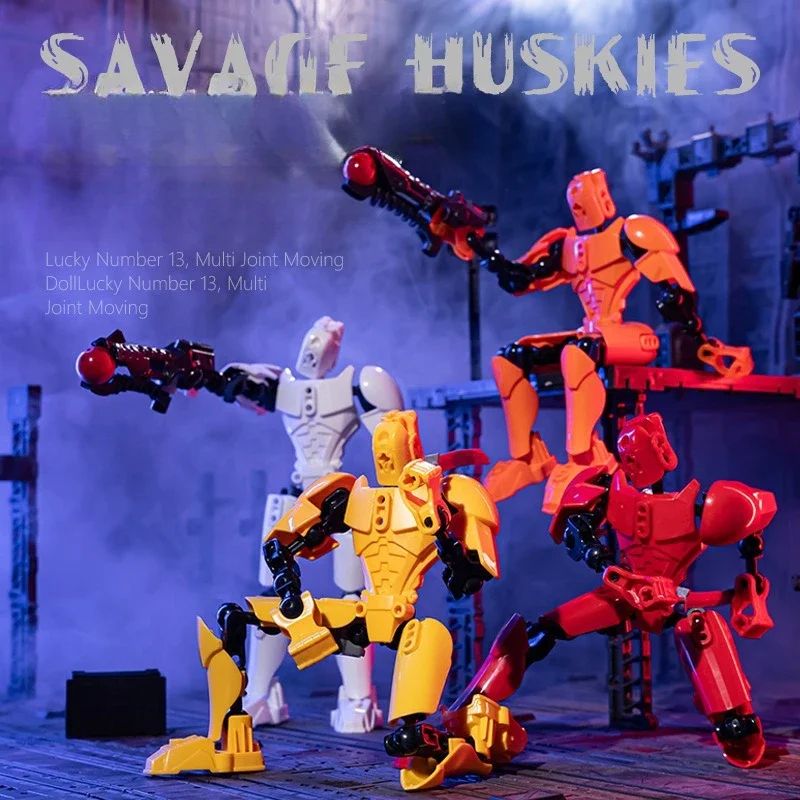 Dummy 13 Building Block Warrior – Multi-Jointed Poseable 3D Printed Mannequin Action Figure