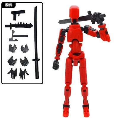 Dummy 13 Building Block Warrior – Multi-Jointed Poseable 3D Printed Mannequin Action Figure