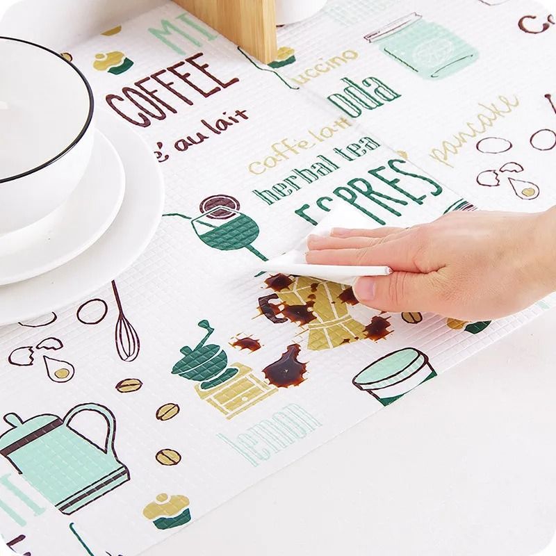 Waterproof Shelf Liner Roll Cut to Fit Drawer and Cabinet Mat for Kitchen Counters
