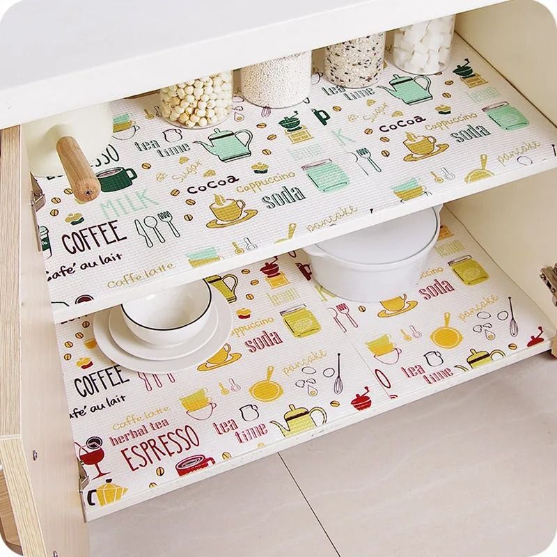Waterproof Shelf Liner Roll Cut to Fit Drawer and Cabinet Mat for Kitchen Counters
