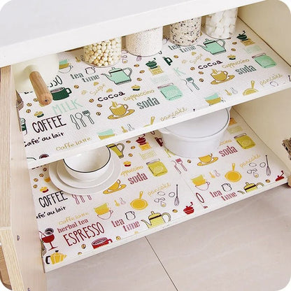 Waterproof Shelf Liner Roll Cut to Fit Drawer and Cabinet Mat for Kitchen Counters