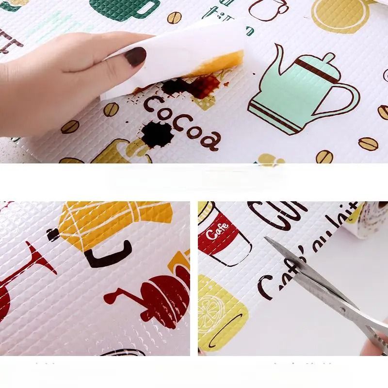 Waterproof Shelf Liner Roll Cut to Fit Drawer and Cabinet Mat for Kitchen Counters