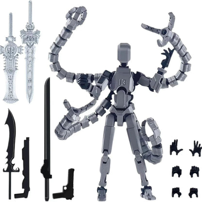 Titan 13 Poseable 3D Printed Action Figure – Articulated Robot Mannequin Toy for Creative Play & Display