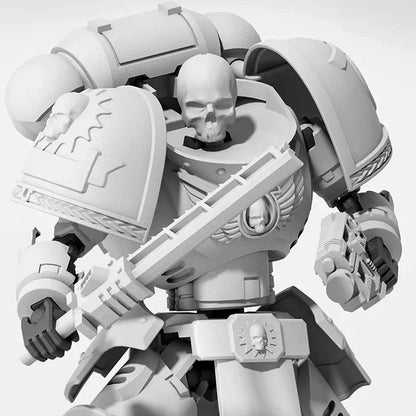3D Printed Multi-Jointed Warrior Action Figure DIY Model Kit with Weapons – Poseable Robot Desk Toy