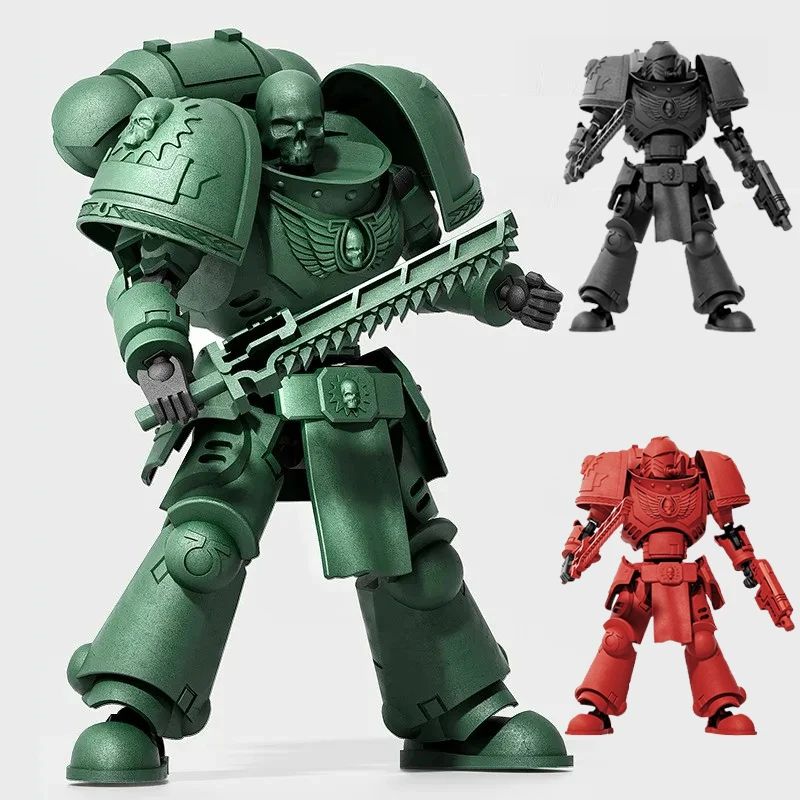 3D Printed Multi-Jointed Warrior Action Figure DIY Model Kit with Weapons – Poseable Robot Desk Toy
