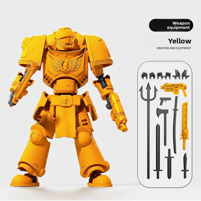 3D Printed Multi-Jointed Warrior Action Figure DIY Model Kit with Weapons – Poseable Robot Desk Toy