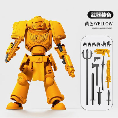 3D Printed Multi-Jointed Warrior Action Figure DIY Model Kit with Weapons – Poseable Robot Desk Toy