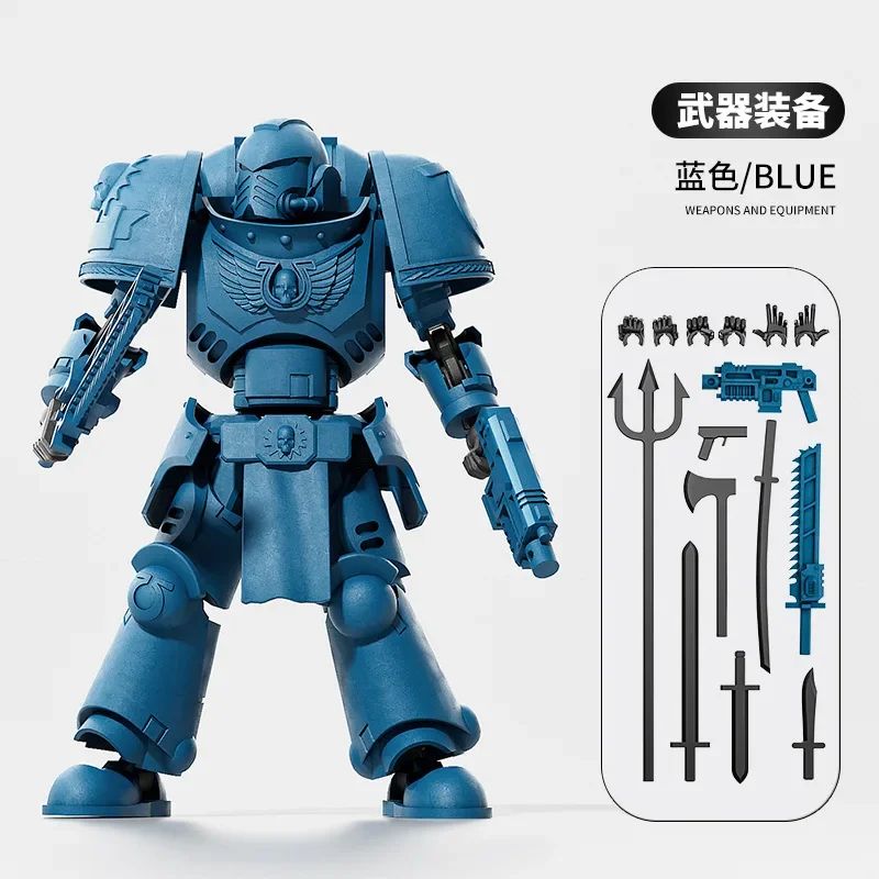 3D Printed Multi-Jointed Warrior Action Figure DIY Model Kit with Weapons – Poseable Robot Desk Toy