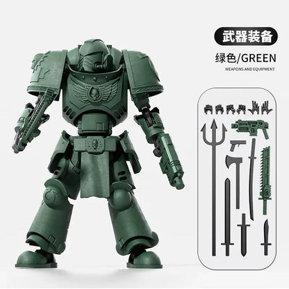 3D Printed Multi-Jointed Warrior Action Figure DIY Model Kit with Weapons – Poseable Robot Desk Toy