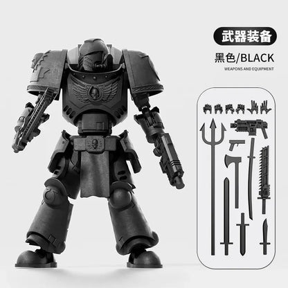3D Printed Multi-Jointed Warrior Action Figure DIY Model Kit with Weapons – Poseable Robot Desk Toy