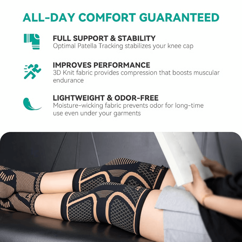 Copper Knee Brace for Arthritis Pain Relief and Everyday Compression Support