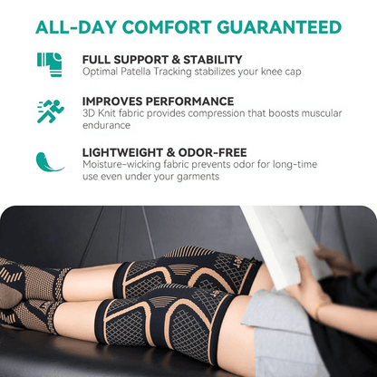 Copper Knee Brace for Arthritis Pain Relief and Everyday Compression Support