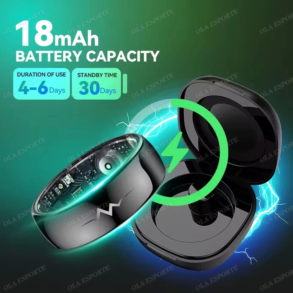 Smart Health Monitoring Ring Heart Rate SpO2 Blood Pressure Temperature Sleep Tracker