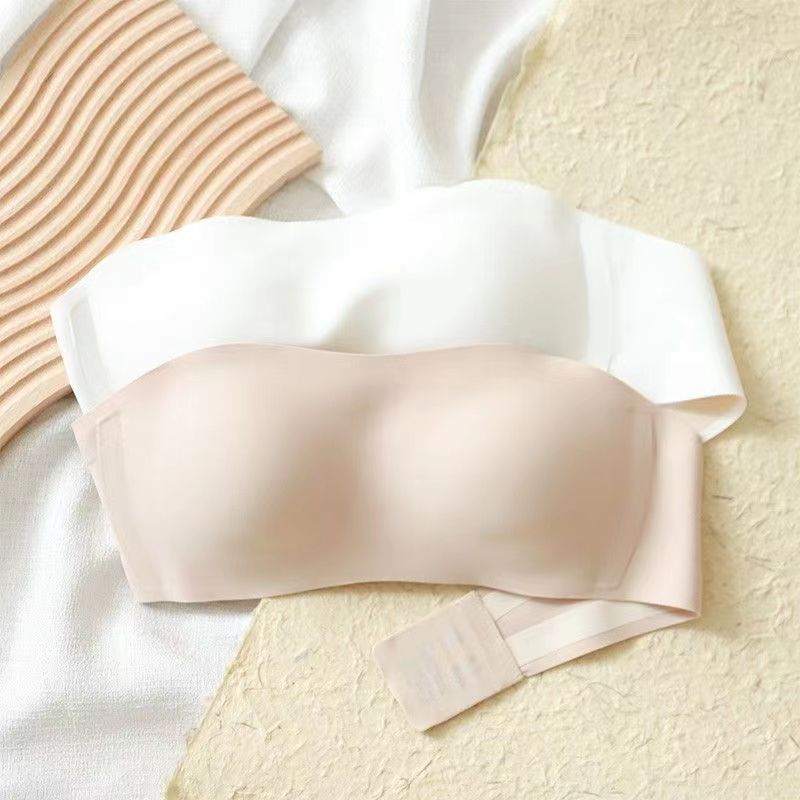 Sexy Seamless Tube Top Bra, Wireless Strapless Non-Slip Push Up Bralette, Thin Women Underwear