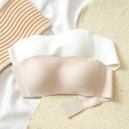 Sexy Seamless Tube Top Bra, Wireless Strapless Non-Slip Push Up Bralette, Thin Women Underwear