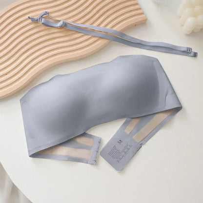 Sexy Seamless Tube Top Bra, Wireless Strapless Non-Slip Push Up Bralette, Thin Women Underwear