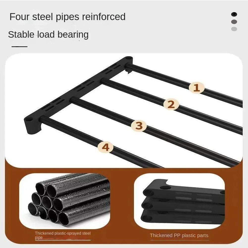 Multilayer Metal Shoe Rack Organizer for Entryway Bedroom Closet Storage