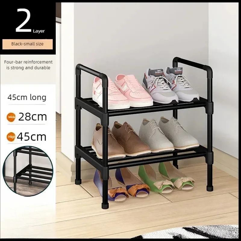 Multilayer Metal Shoe Rack Organizer for Entryway Bedroom Closet Storage