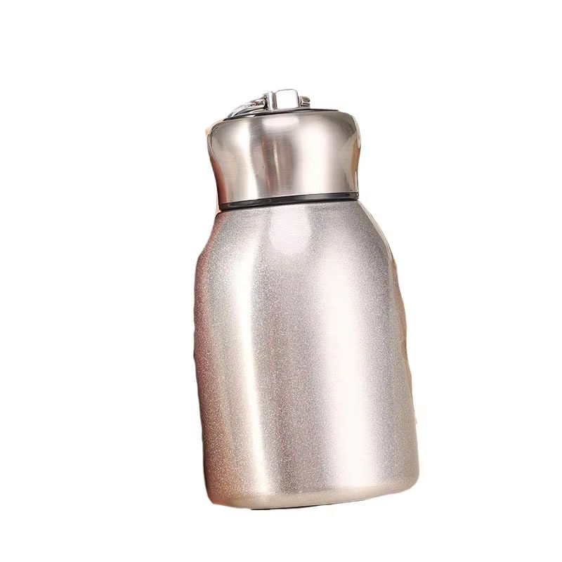 High-Value Mini Chubby Big Belly 304 Stainless Steel Vacuum Thermos Cup with Carrying Ring 300ml (10.14 fl oz)