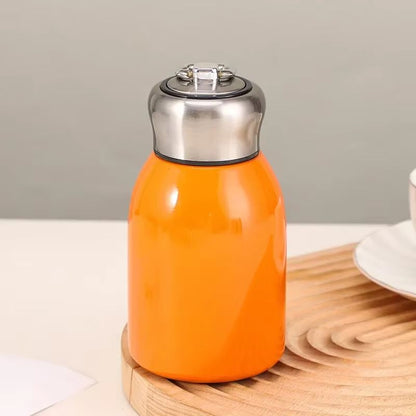 High-Value Mini Chubby Big Belly 304 Stainless Steel Vacuum Thermos Cup with Carrying Ring 300ml (10.14 fl oz)