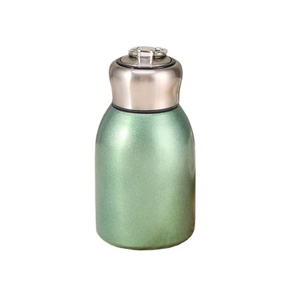 High-Value Mini Chubby Big Belly 304 Stainless Steel Vacuum Thermos Cup with Carrying Ring 300ml (10.14 fl oz)