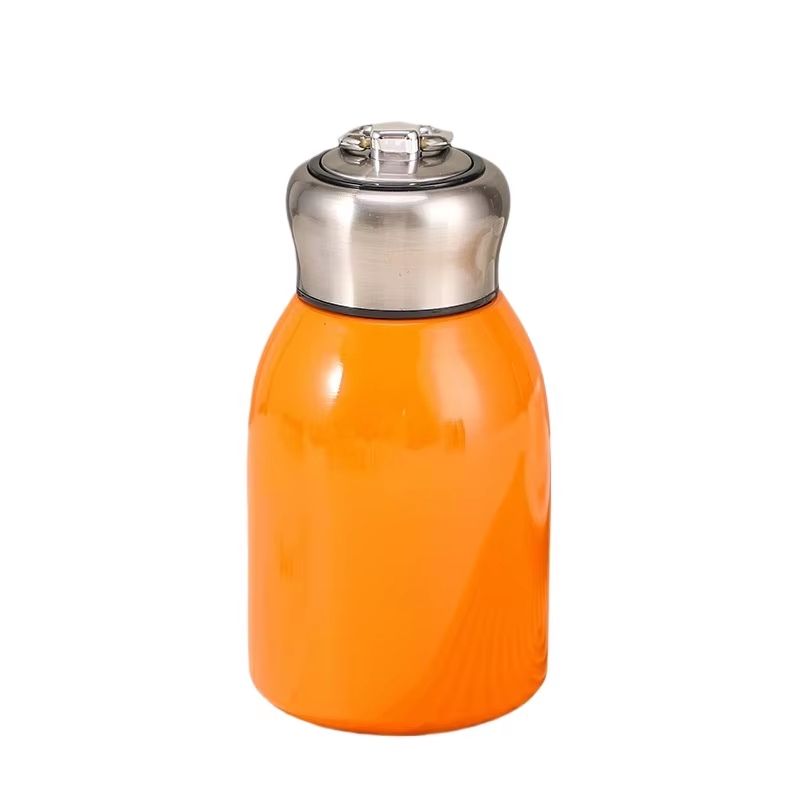 High-Value Mini Chubby Big Belly 304 Stainless Steel Vacuum Thermos Cup with Carrying Ring 300ml (10.14 fl oz)