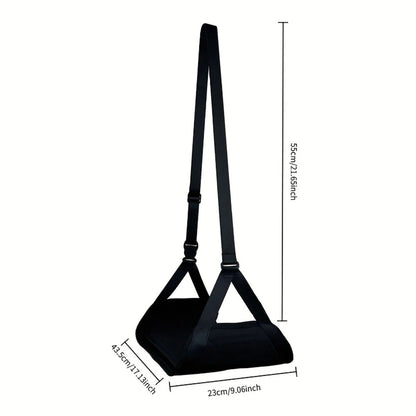 Portable Travel Footrest Hammock – Adjustable Airplane & Train Seat Leg Rest Sling, Compact Office Under-Desk Relaxation