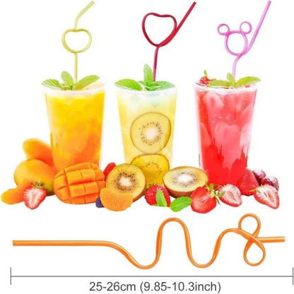 Colorful Disposable Shaped Party Straws For Festivals And Events