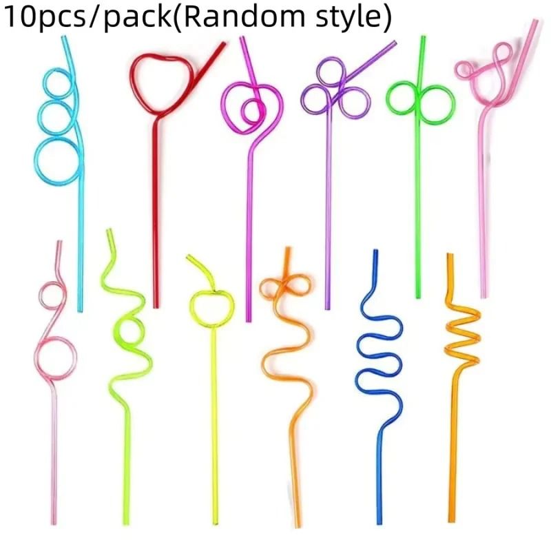 Colorful Disposable Shaped Party Straws For Festivals And Events