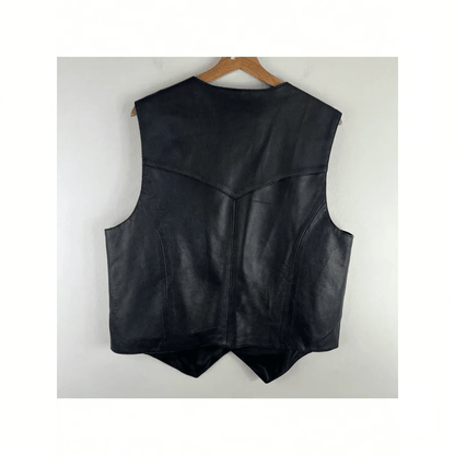 Mens Soft Leather Western Biker Vest for Casual Wear, Riding & All-Season Layering